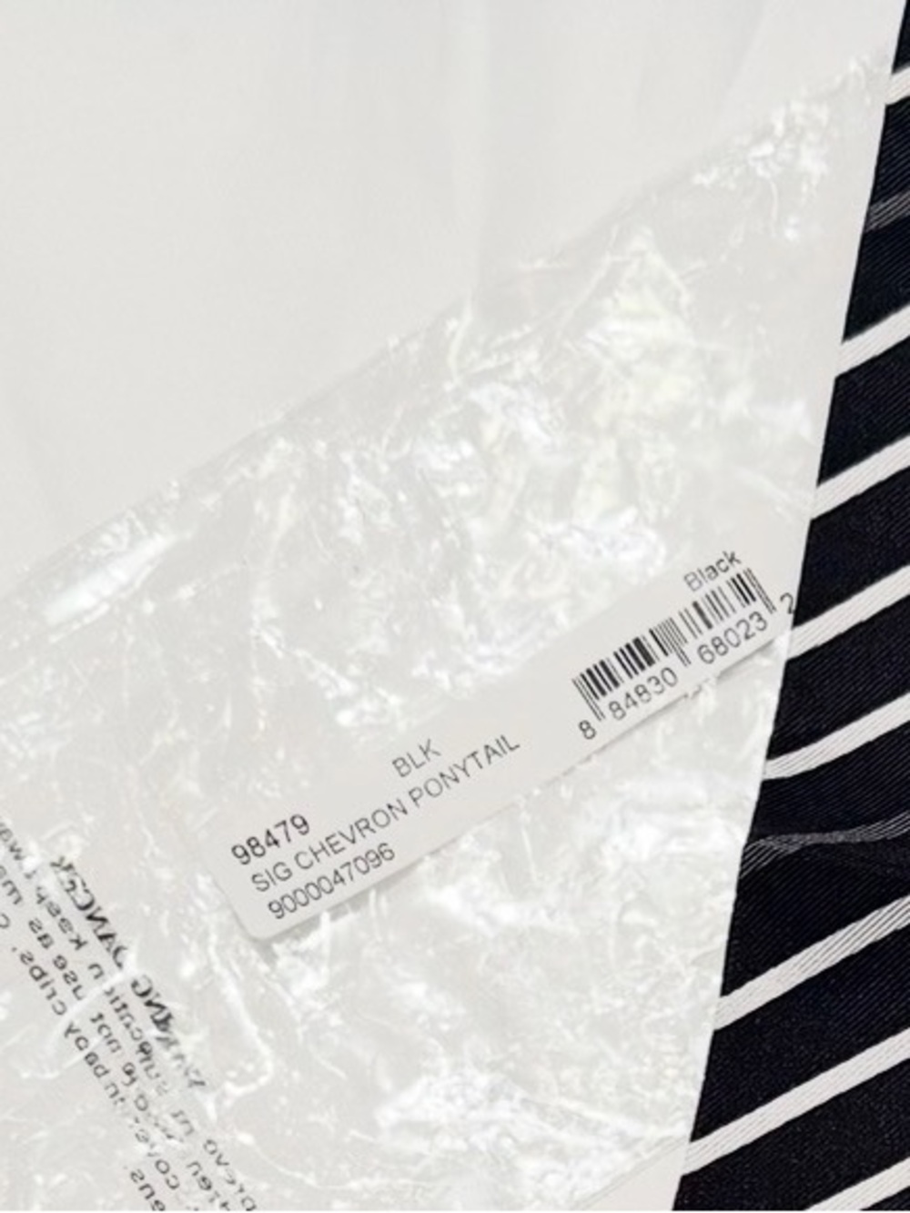 Rare Y2K Coach Signature Chevron Silk Ponytail Scarf #98479 - Picture 2 of 3